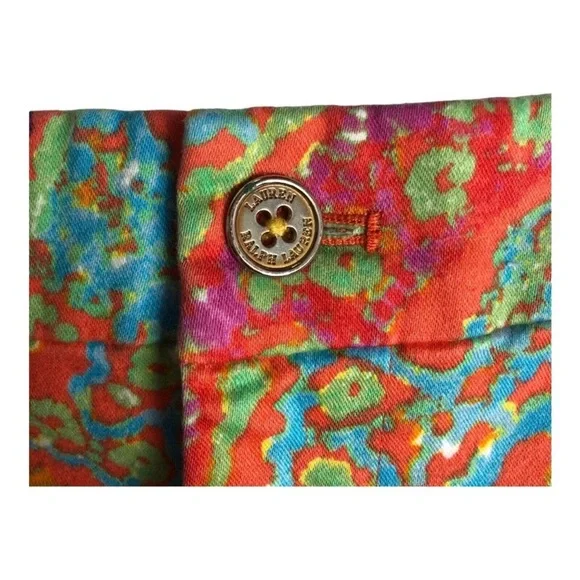 ❤️ Lauren Ralph Lauren Paisley Chino Shorts - Picture 4 of 11